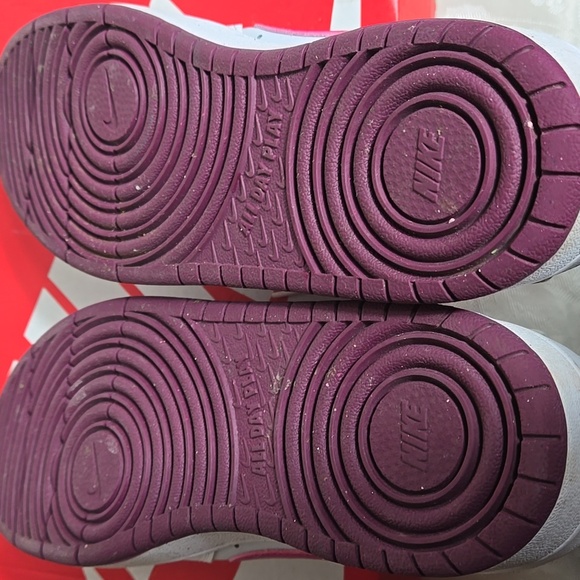 Nike Pink And White Court Borough Mid 2 Sneakers - Picture 9 of 10